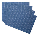 Blue Striped Woven Textilene Placemats, 13-in x 18-in, 4-pk Q5L7 - product image 1