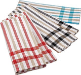 Cotton Plaid Waffle Kitchen Towels, Reusable, 22-in x 32-in, 5-pk, Assorted Colours X1T7 - product image 2