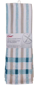 Cotton Plaid Waffle Kitchen Towels, Reusable, 22-in x 32-in, 5-pk, Assorted Colours X1T7 - product image 4