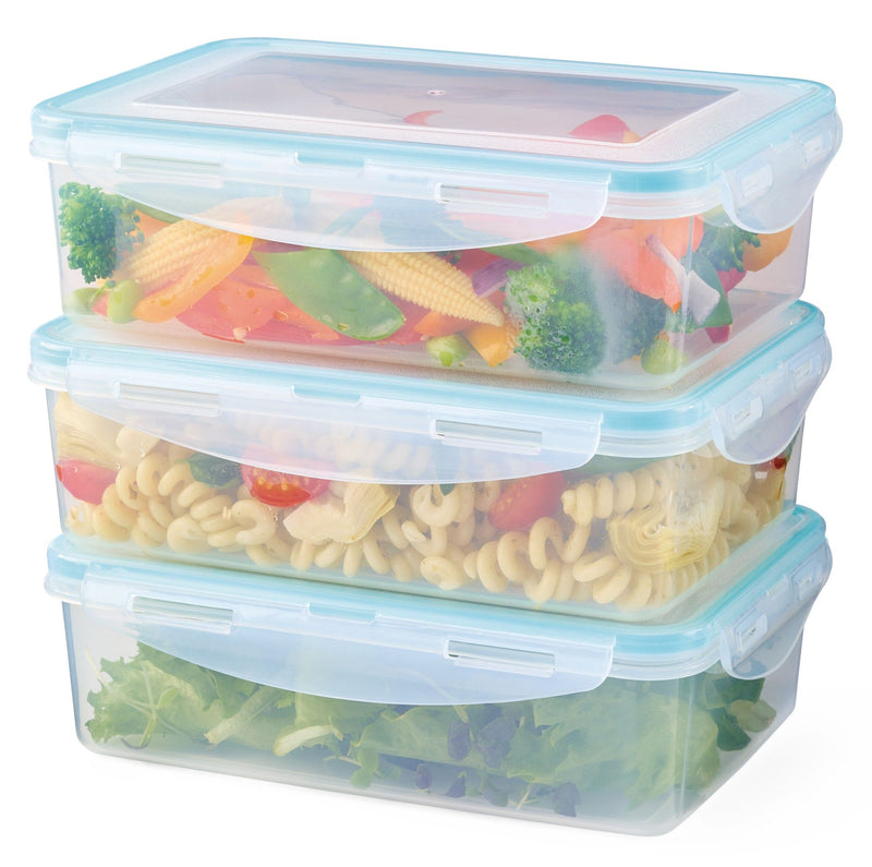 Plastic Food Storage Container Set with Snap Lid, 1-L, 6-pc V2U5