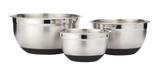 Stainless Steel Mixing Bowl Set with Non-Slip Bottom, Assorted Sizes, 3-pc Q1K5 - product image 1