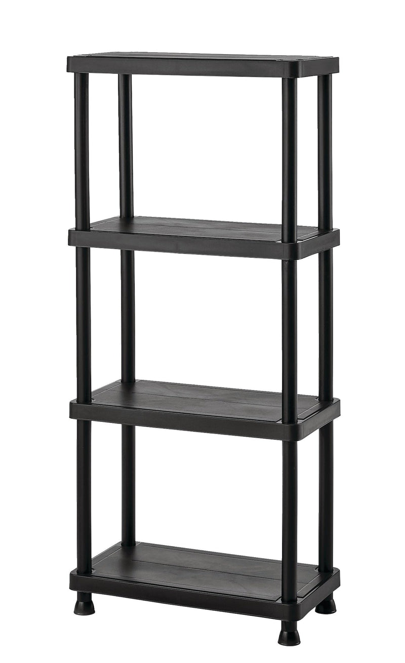4-Shelf Resin/ Plastic Storage Rack/ Shelving Unit, 23 x 12 x 52-in R6P2