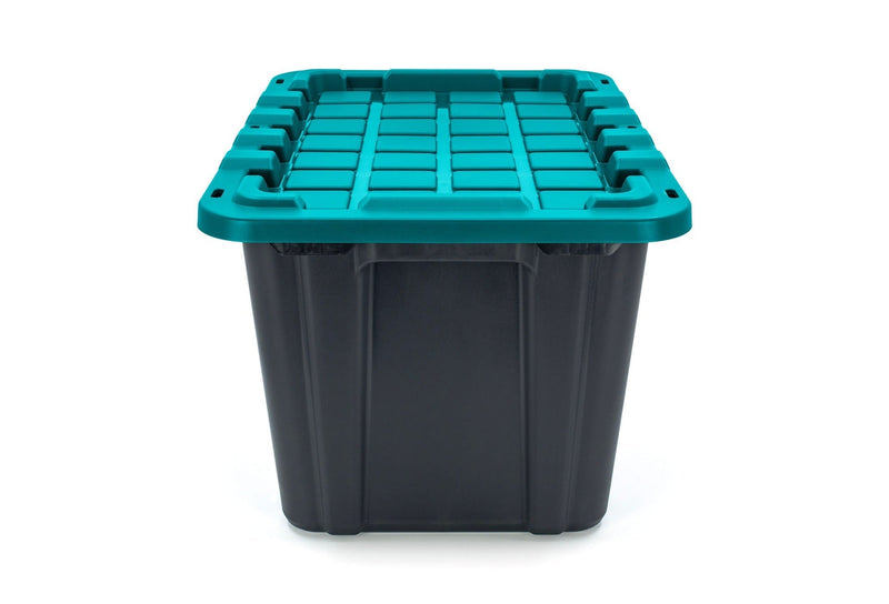 Heavy-Duty Storage Tote, 102-L, Teal G2J1