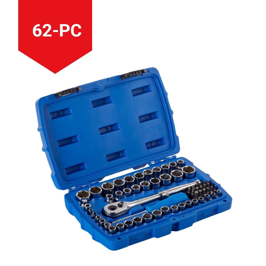 Mechanic's Tool Set with Case, Nickel-Plated, SAE/Metric, 62-pc X5P0 - product image 8