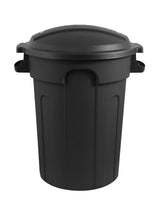 Plastic Circular Garbage Can, Black, 80-L V9O7 - product image 1