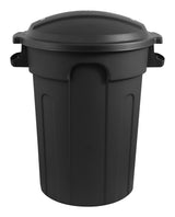 Plastic Circular Garbage Can, Black, 80-L V9O7 - product image 2
