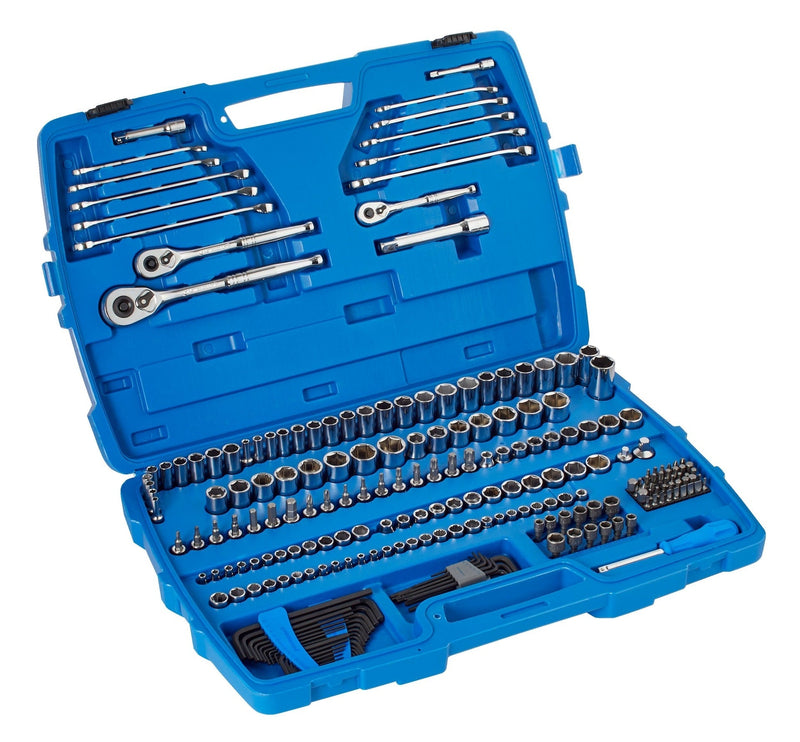 Socket Set, 233-pc, SAE / Metric, Nickel-Chrome Plating O1M3