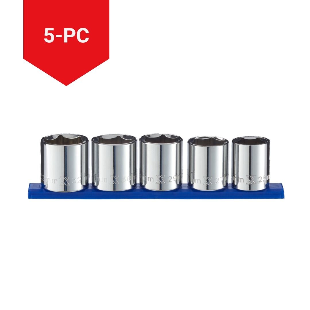 1/2-in Drive XL Socket Set, Metric, 5-pc D8R6 - product image 1