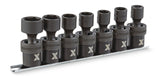 3/8-in Drive Swivel Impact Socket Set, 7-pc, Metric, CRMO Q6Q9 - product image 1