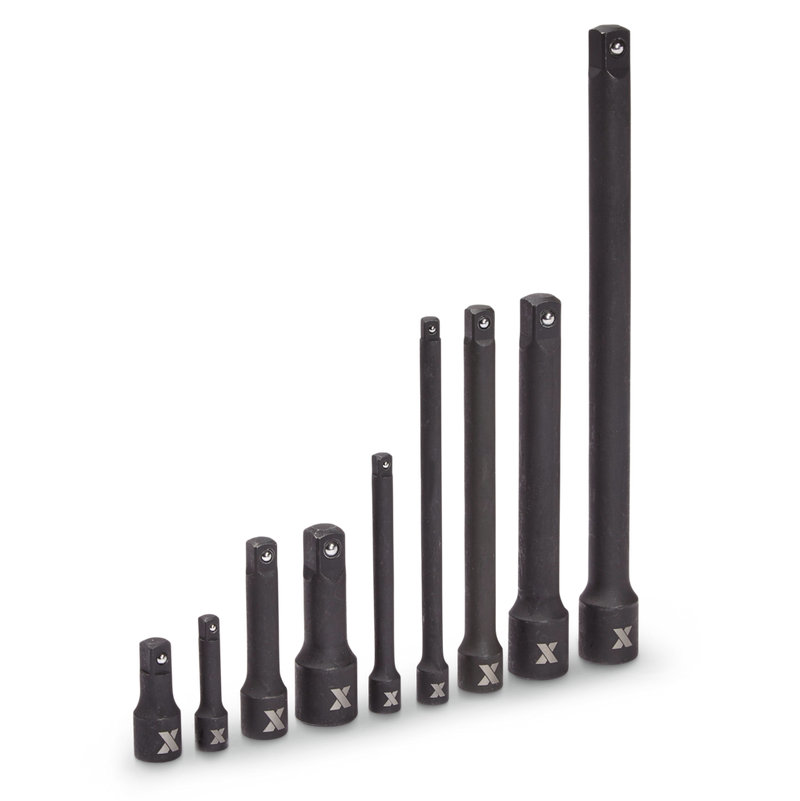 Impact Extension Bar Set, 9-pc, SAE/Metric, CRMO F0D8