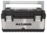 Portable Plastic & Metal Tool Box with Removable Tray & Organizer, Black, 20-in S3T2 - product image 2