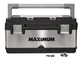 Portable Plastic & Metal Tool Box with Removable Tray & Organizer, Black, 20-in S3T2 - product image 3