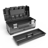 Portable Plastic & Metal Tool Box with Removable Tray & Organizer, Black, 20-in S3T2 - product image 4