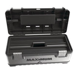 Portable Plastic & Metal Tool Box with Removable Tray & Organizer, Black, 20-in S3T2 - product image 5