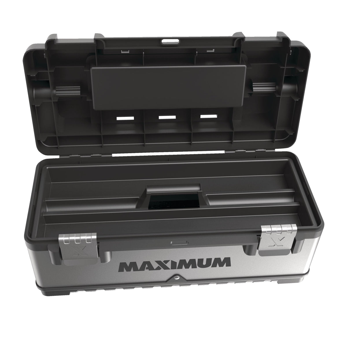 Portable Plastic & Metal Tool Box with Removable Tray & Organizer, Black, 20-in S3T2 - product image 5