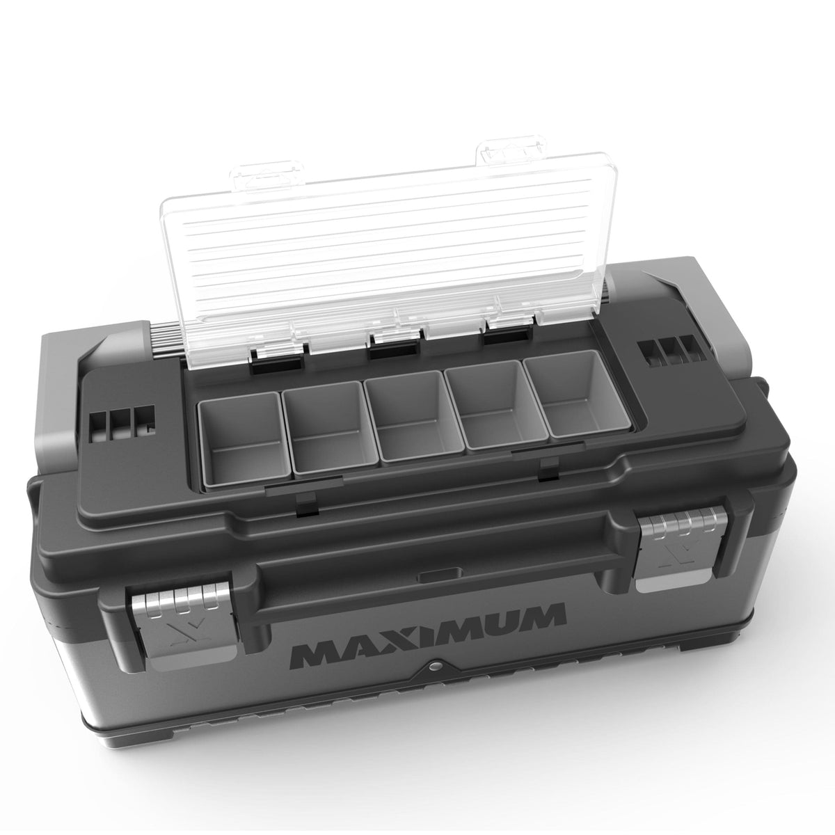 Portable Plastic & Metal Tool Box with Removable Tray & Organizer, Black, 20-in S3T2 - product image 6