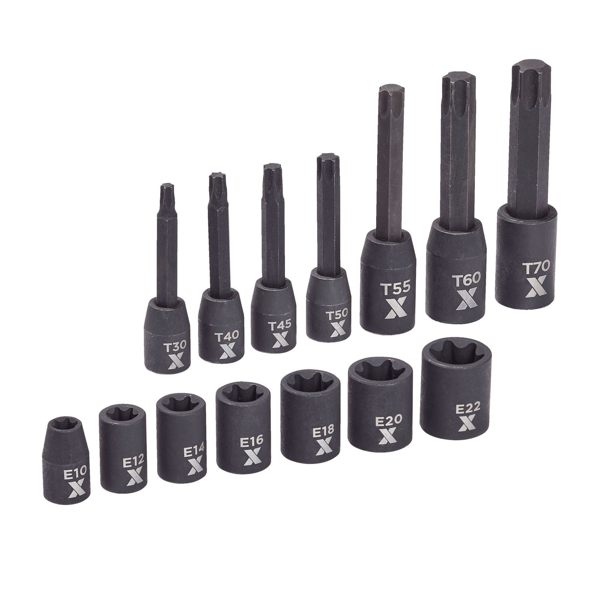 Torx & E-Torx Impact Bit Socket Set, 14-pc, SAE/Metric O3I5 - product image 1
