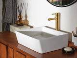 Align Single Handle High Arc Vessel Single Hole Bathroom Sink Faucet, WaterSense Certified, Brushed Gold K7N6 - product image 6