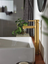 Align Single Handle High Arc Vessel Single Hole Bathroom Sink Faucet, WaterSense Certified, Brushed Gold K7N6 - product image 7