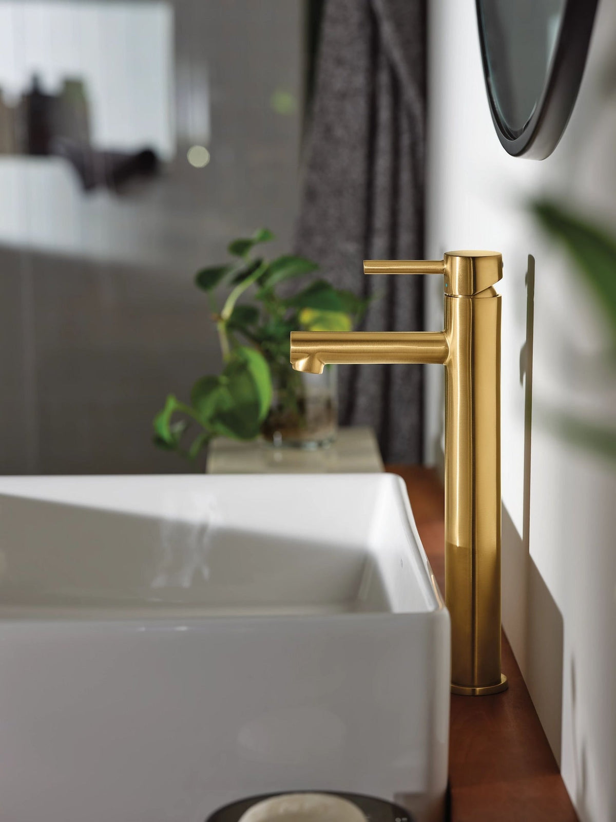 Align Single Handle High Arc Vessel Single Hole Bathroom Sink Faucet, WaterSense Certified, Brushed Gold K7N6 - product image 7