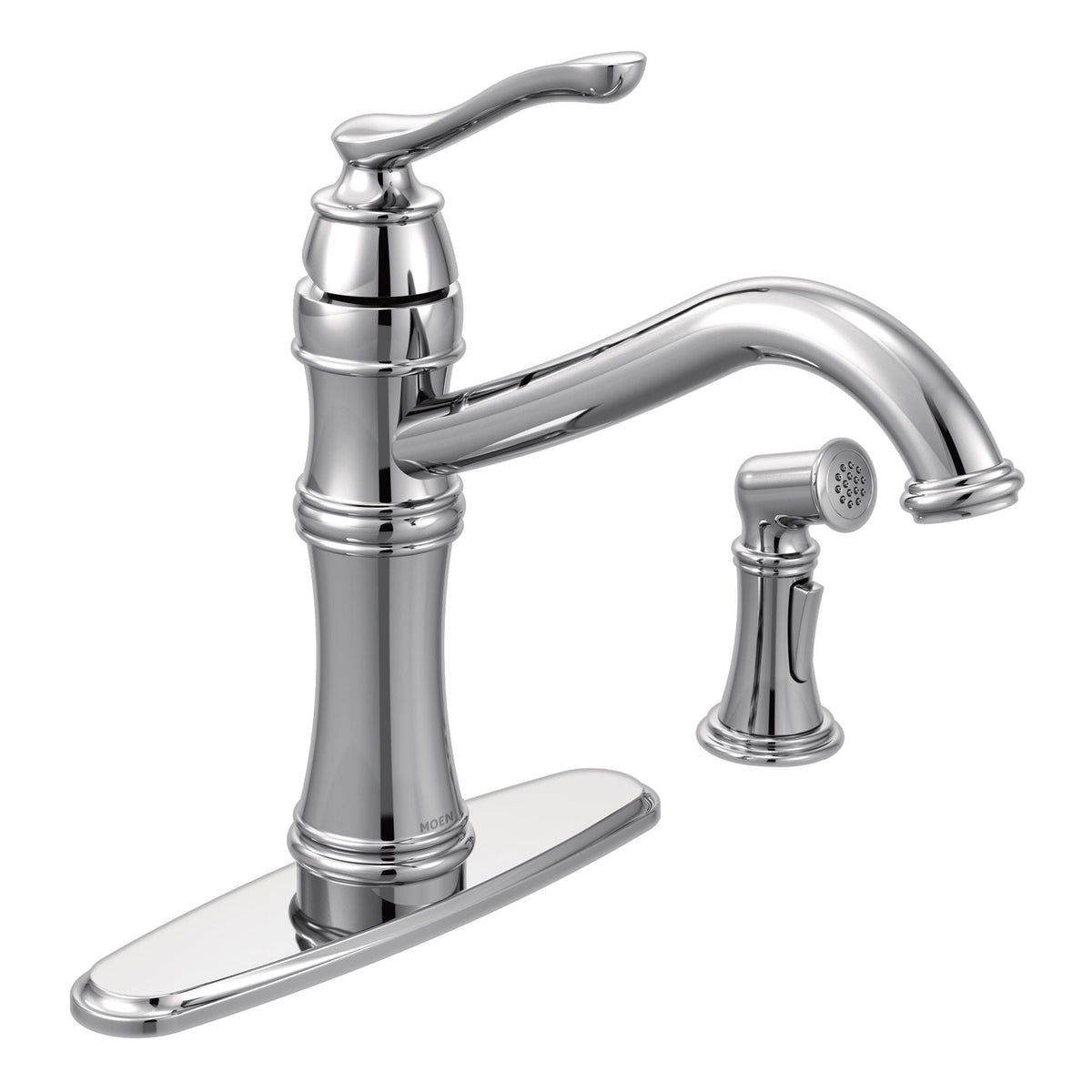 Belfield Single Handle High Arc Kitchen Faucet with Side Sprayer, Chrome C7V4 - product image 1