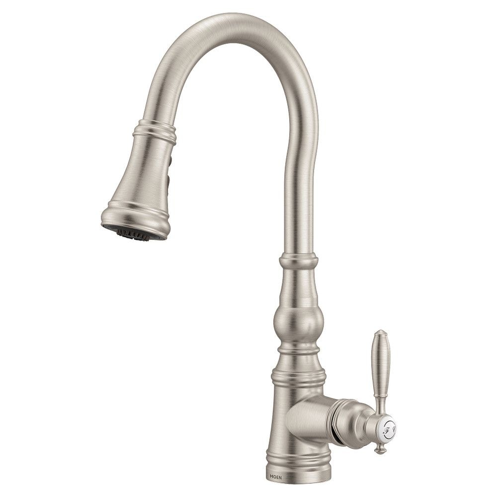 Weymouth Single Handle High Arc Pull Down Spot-Resist Sprayer Kitchen Faucet with Power Boost, Stainless Steel V5Y4 - product image 1