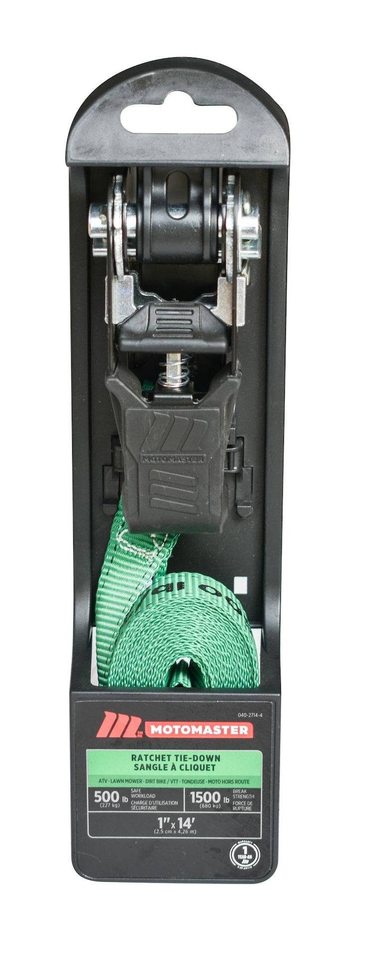 1,500-lb Endless Padded Ratchet Tie Down Strap, Weatherproof, 1-in x 14-ft I5R1 - product image 1