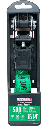 1,500-lb Endless Padded Ratchet Tie Down Strap, Weatherproof, 1-in x 14-ft I5R1 - product image 2