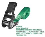 1,500-lb Endless Padded Ratchet Tie Down Strap, Weatherproof, 1-in x 14-ft I5R1 - product image 5