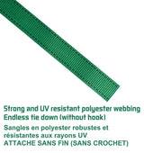1,500-lb Endless Padded Ratchet Tie Down Strap, Weatherproof, 1-in x 14-ft I5R1 - product image 6