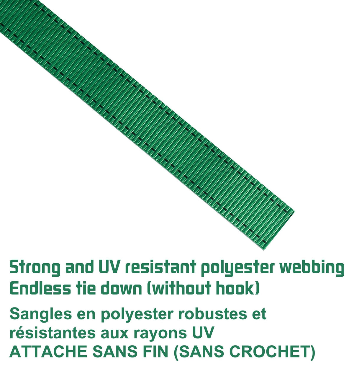 1,500-lb Endless Padded Ratchet Tie Down Strap, Weatherproof, 1-in x 14-ft I5R1 - product image 6