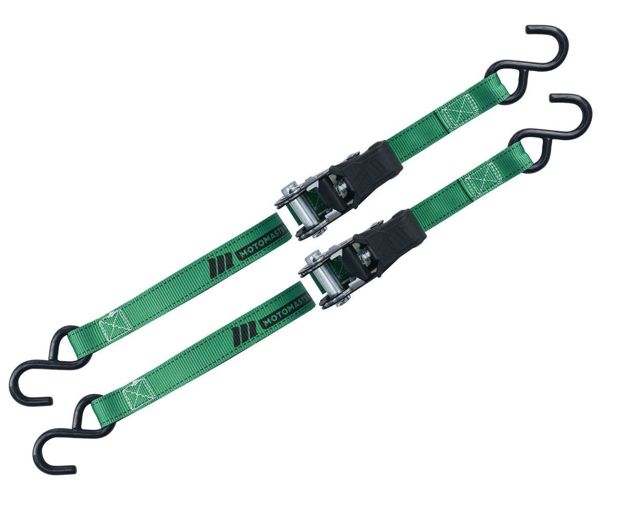 1,500-lb Padded Ratchet Tie Down Straps, Weatherproof, 1-in x 6-ft, 2-pk I1V6 - product image 3
