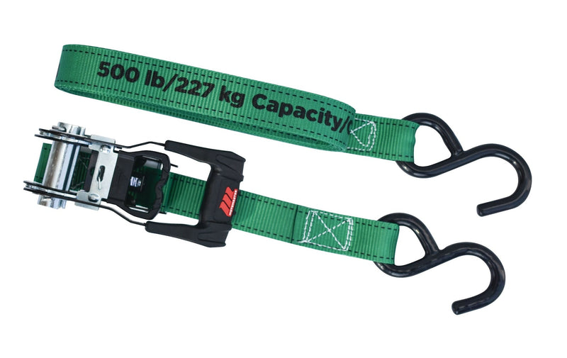 1,500-lb Ratchet Tie-Down Straps, with Padded Handle, 1-in x 14-ft, (2.5 cm x 4.3 m), 4-pk H1K0