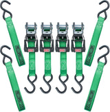 1,500-lb Ratchet Tie-Down Straps, with Padded Handle, 1-in x 14-ft, (2.5 cm x 4.3 m), 4-pk H1K0 - product image 3