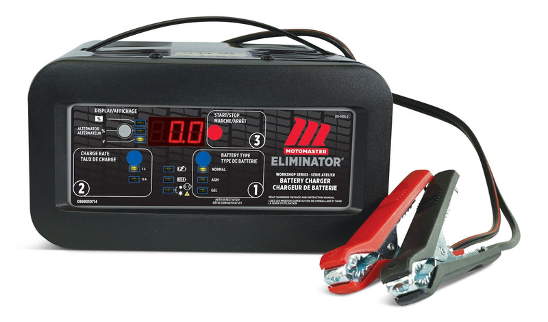 Eliminator Workshop Series Smart Battery Charger, Fully Automatic, 15/3-Amp, 6V/12V O4J2