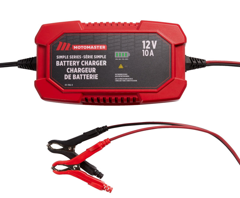 Simple Series Smart Battery Charger/Maintainer, Fully Automatic, 10-Amp, 12V H4Y4