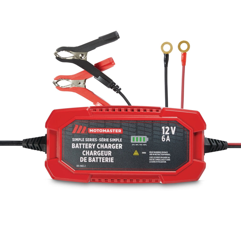 Simple Series Smart Battery Charger/Maintainer, Fully Automatic, 6-Amp, 12V B1R7