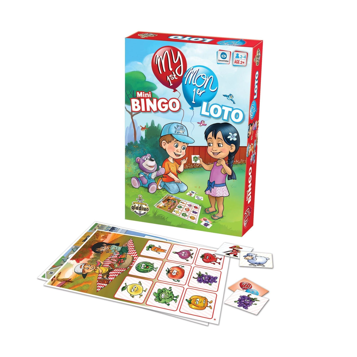 1st Mini Bingo Board Game, Bilingual, Ages 2+ A3L6 - product image 1