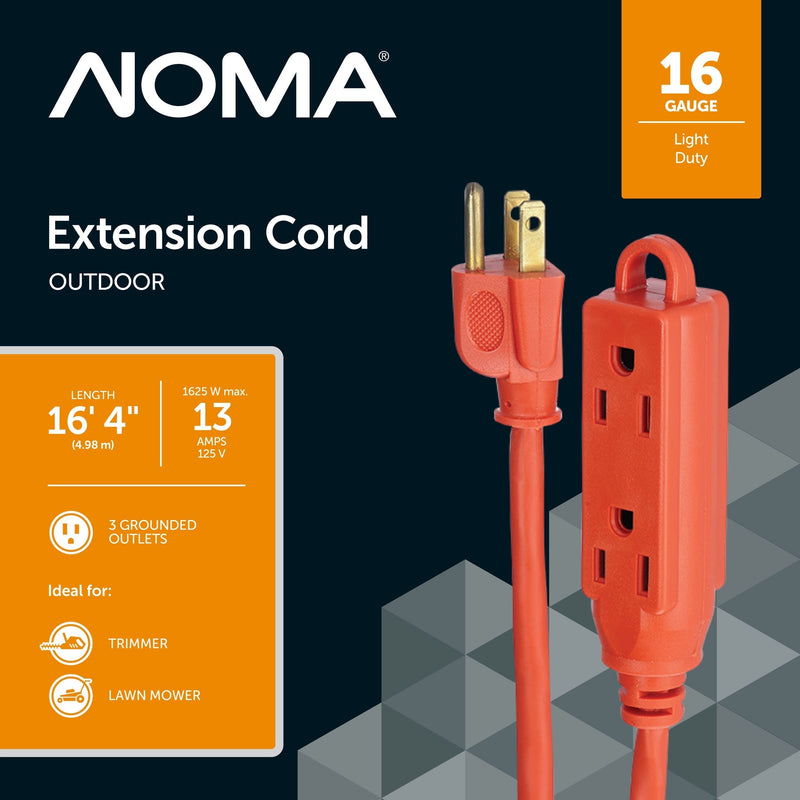 16-ft 5-in 16/3 Outdoor Extension Cord with 3 Grounded Outlets S6Y9