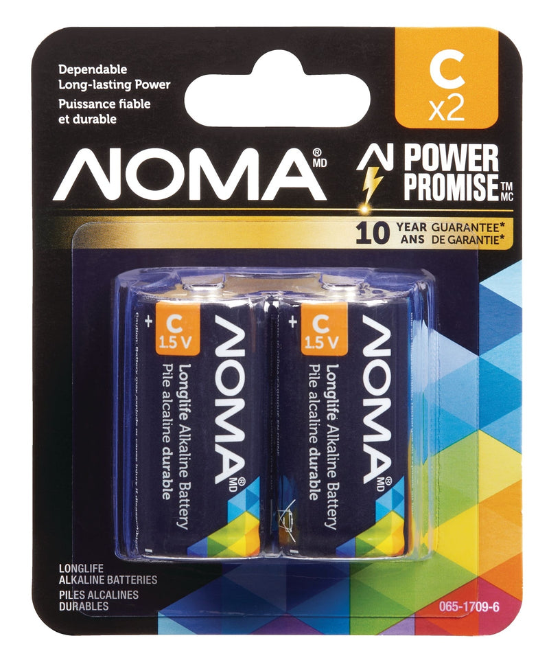 2-pk C Alkaline Batteries, Long Lasting W9R5