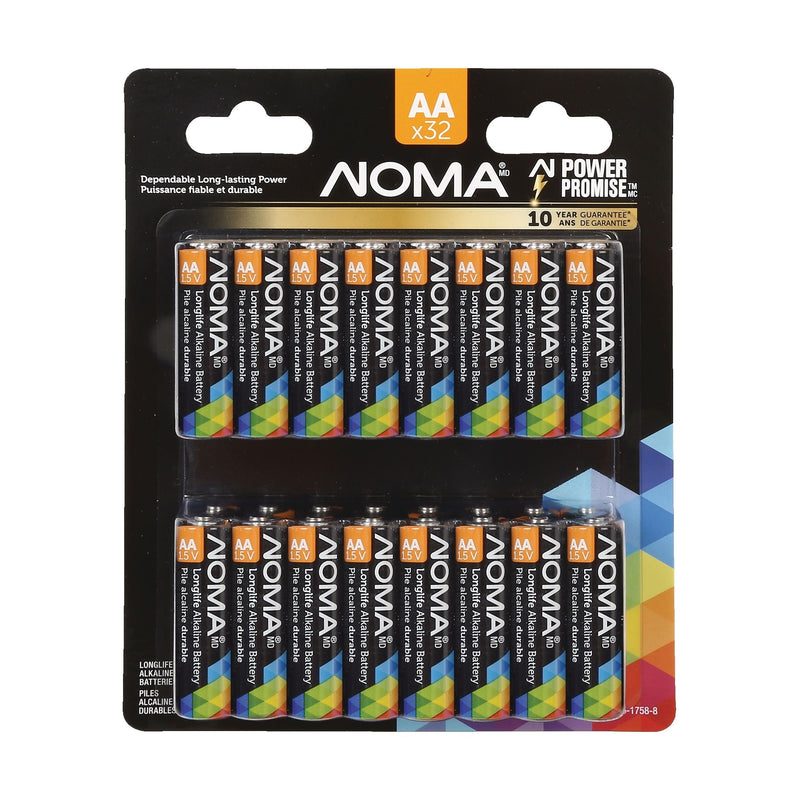 AA Alkaline Batteries, Long Lasting, All Purpose, 32-pk I2Z8