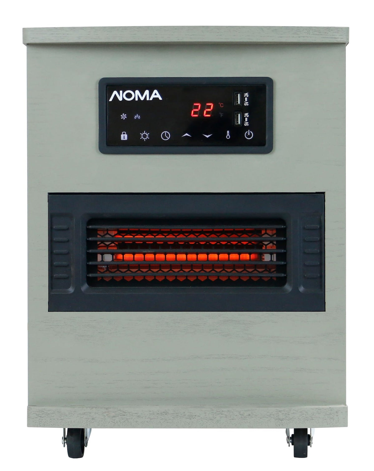 Ashwood Infrared Wood Cabinet Heater with Remote Control and Thermostat, Grey X7U5 - product image 1