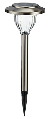 Outdoor Pure White LED Solar Stainless Steel Garden & Pathway Stake Lights, 10-Pk Y3N8 - product image 1
