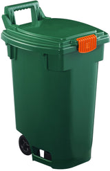 Plastic Wheeled Compost Bin/Multi-Use Storage Cart, Green, 45 L L2M1 - product image 1