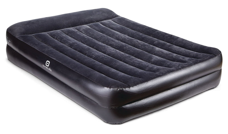 Queen Double-High Inflatable Air Mattress/Airbed with Built-In 120V Pump & Pillow G3O0