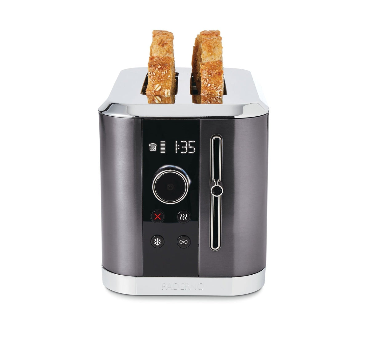 Even Heat Wide Slots Toaster with 9 Settings, Black Stainless Steel, 2-Slices T0X8 - product image 2