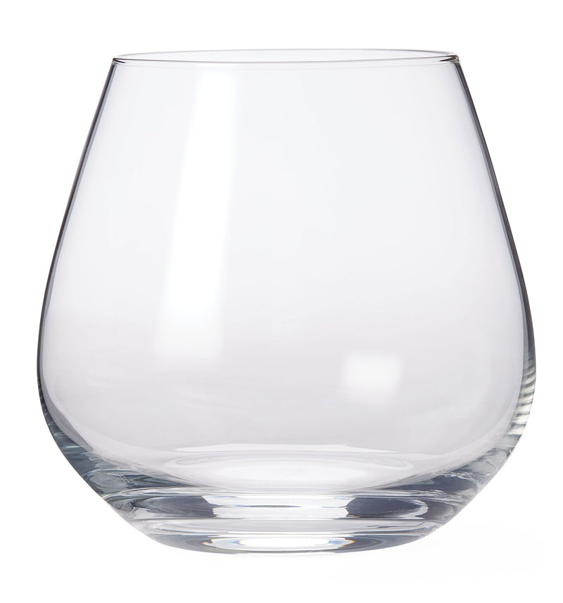 Professional Afton Stemless Wine Glasses, Clear, 20.4-oz, 4-pk S9H5
