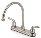Double Handle Kitchen Faucet, Brushed Nickel S4X3 - product image 1