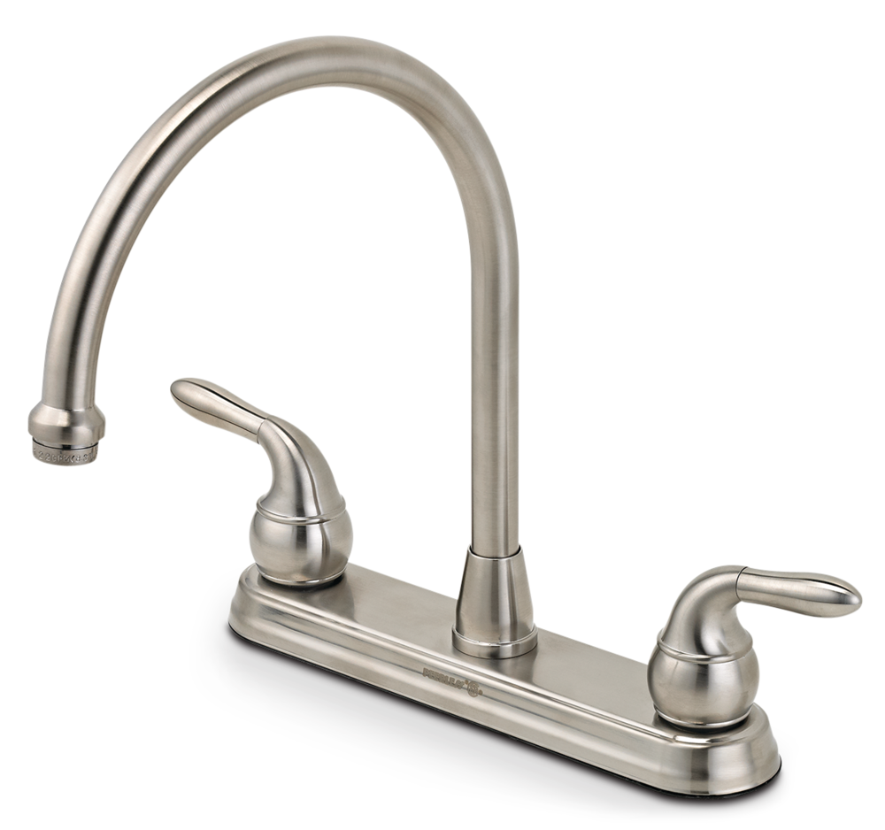 Double Handle Kitchen Faucet, Brushed Nickel S4X3 - product image 1