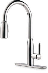 Tunbridge Single Handle High Arc Pull Down Kitchen Faucet, Chrome N9P3 - product image 1